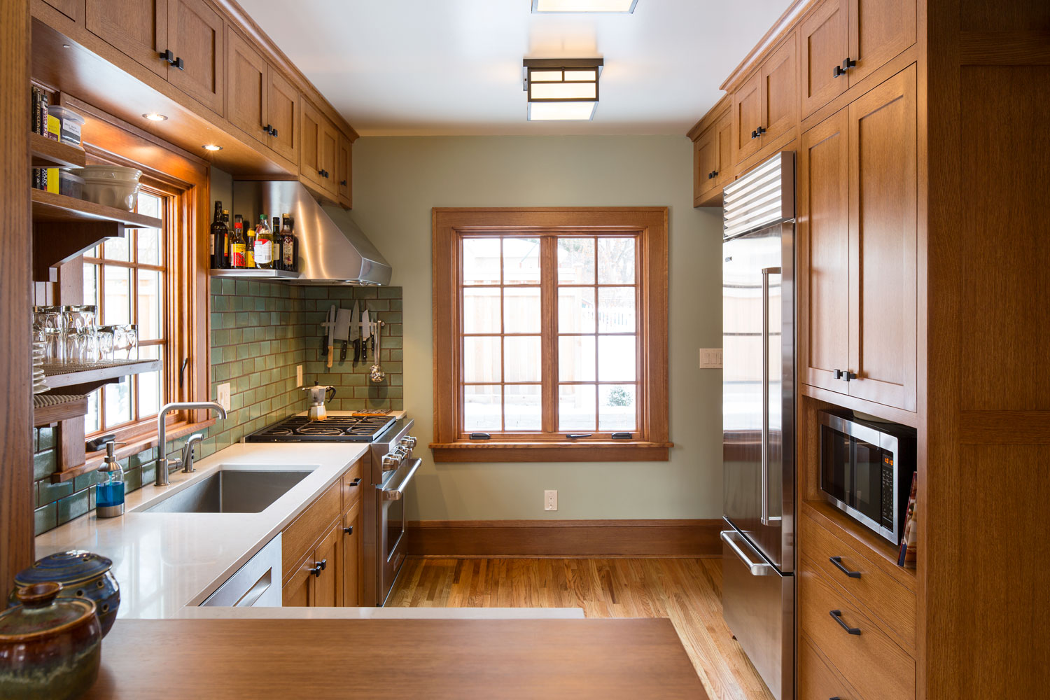 rift-sawn white oak craftsman kitchen