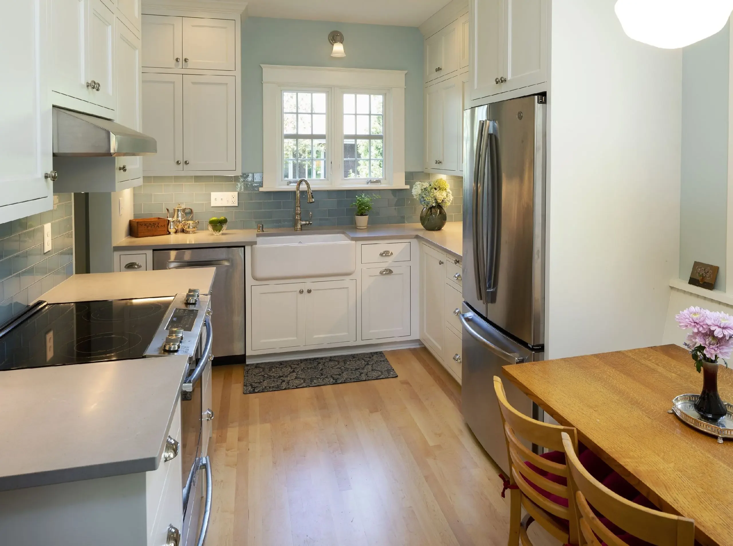 craftsman kitchen remodel improving work triangle for better kitchen function